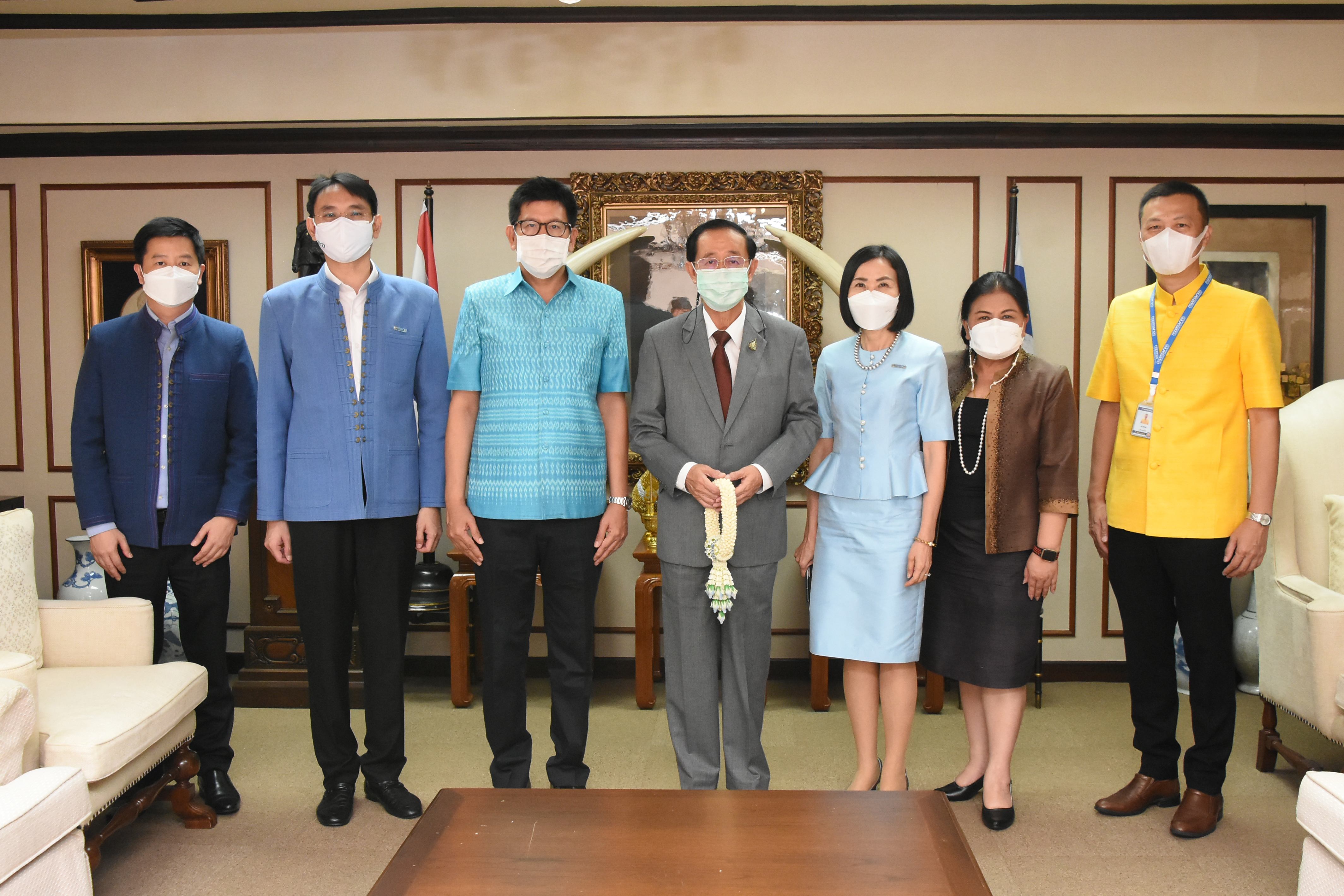 กรมสรรพากรเข้าอวยพรปีใหม่ไทย เทศกาลสงกรานต์ พ.ศ. 2565 ผู้บริหารระดับสูงกระทรวงการคลัง