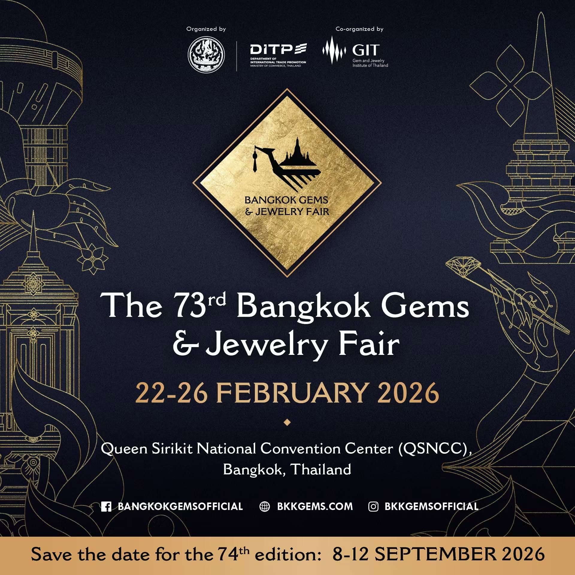 VAT Refund For Tourists Thailand ได้เข้าร่วมงานจัดแสดงสินค้าอัญมณีและเครื่องประดับครั้งที่ 73 (The 73 Bangkok Gems and Jewelry Fair)