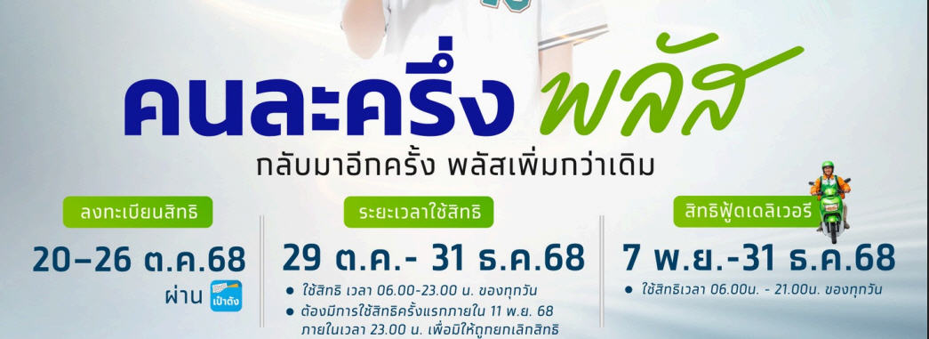 โครงการคนละครึ่ง พลัสกับมาอีกครั้ง พลัสเพิ่มกว่าเดิม