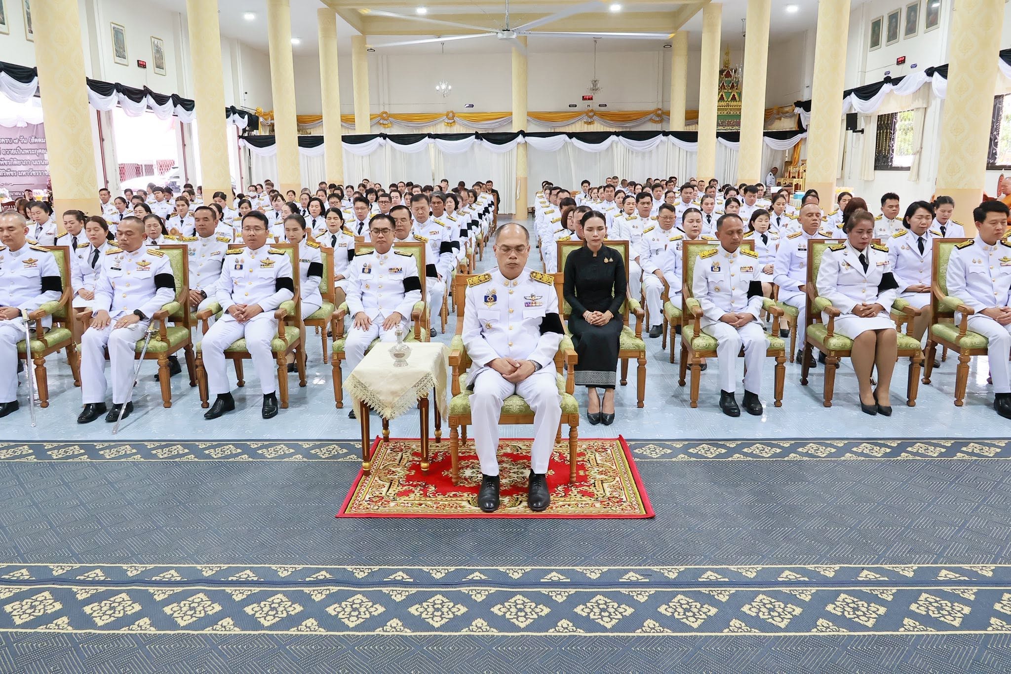 เข้าร่วมพิธีบําเพ็ญกุศลในวาระครบ 7 วัน (สัตตมวาร) แห่งการสิ้นพระชนม์