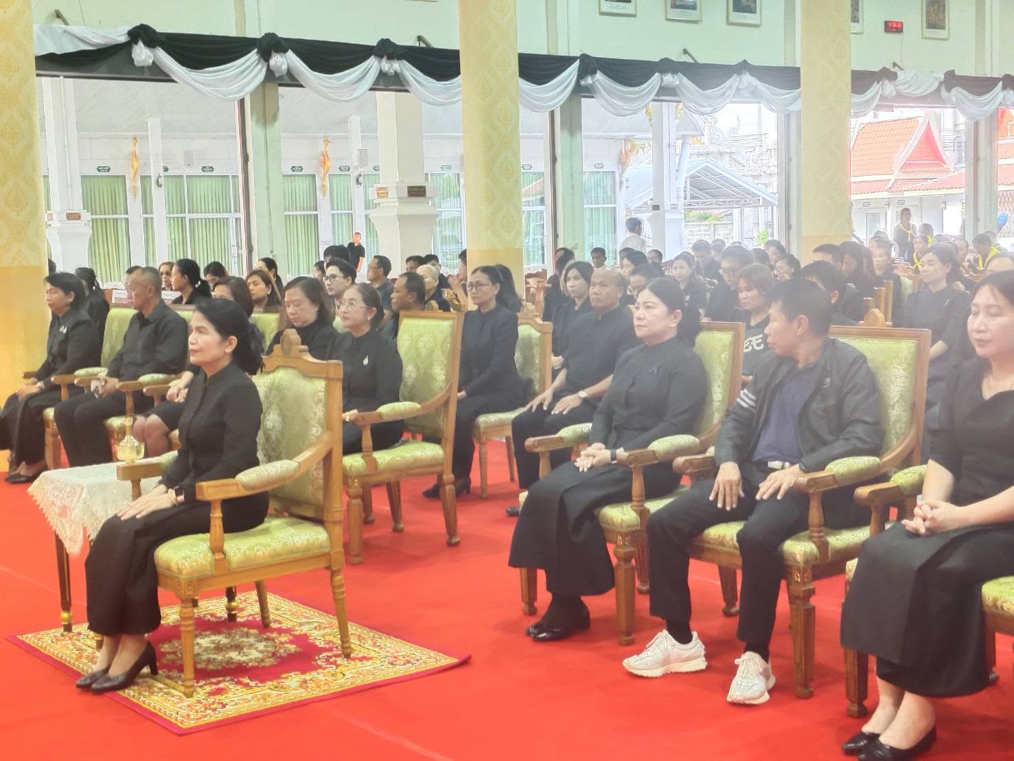 เข้าร่วมพิธีบําเพ็ญกุศลสวดพระอภิธรรม อุทิศถวายพระกุศล แด่สมเด็จพระเจ้าลูกเธอ เจ้าฟ้าพัชรกิติยาภา นเรนทิราเทพยวดี กรมหลวงราชสาริณีสิริพัชร มหาวัชรราชธิดา