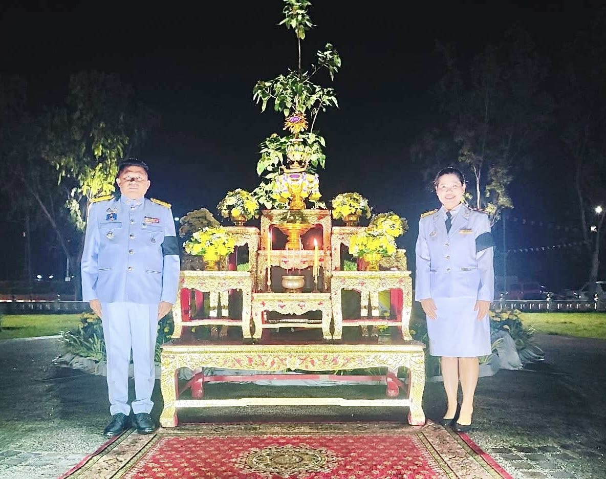 พิธีรับพระราชทานและเชิญพุ่มดอกบัวประดิษฐ์ ไปถวายสักการะพระศรีมหาโพธิทศมราชบพิตรประจำจังหวัดนครศรีธรรมราช