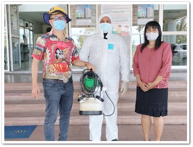 พ่นน้ำยาฆ่าเชื้อไวรัสโคโรน่า 2019